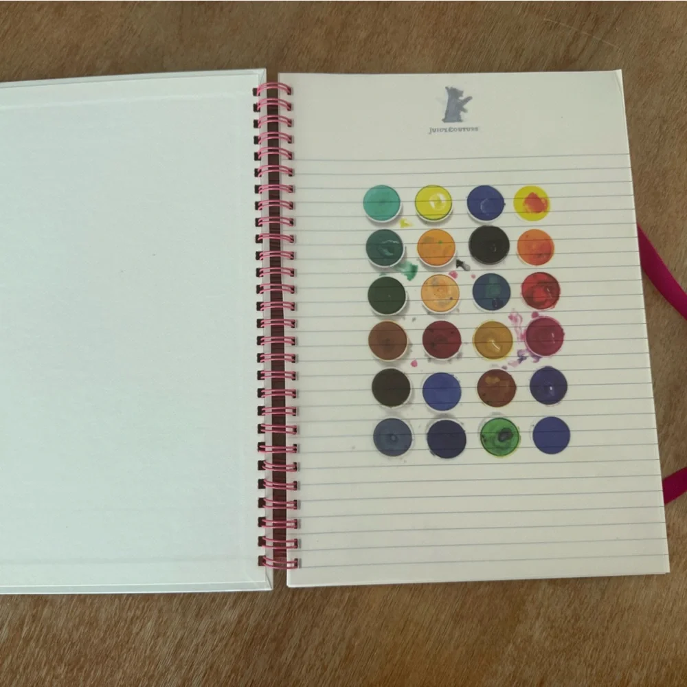 Juicy Couture Spiral Notebook Lined Pages with Pink Spiral and Band Retro Y2K